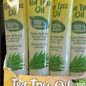 VIA Natural Ultra Care Tea Tree Oil Concentrated Natural Oil 1.5oz - Promotes A Healthy Scalp & Clean Hair. Natural Antibacterial Oil, Helps Control Dryness and Dandruff